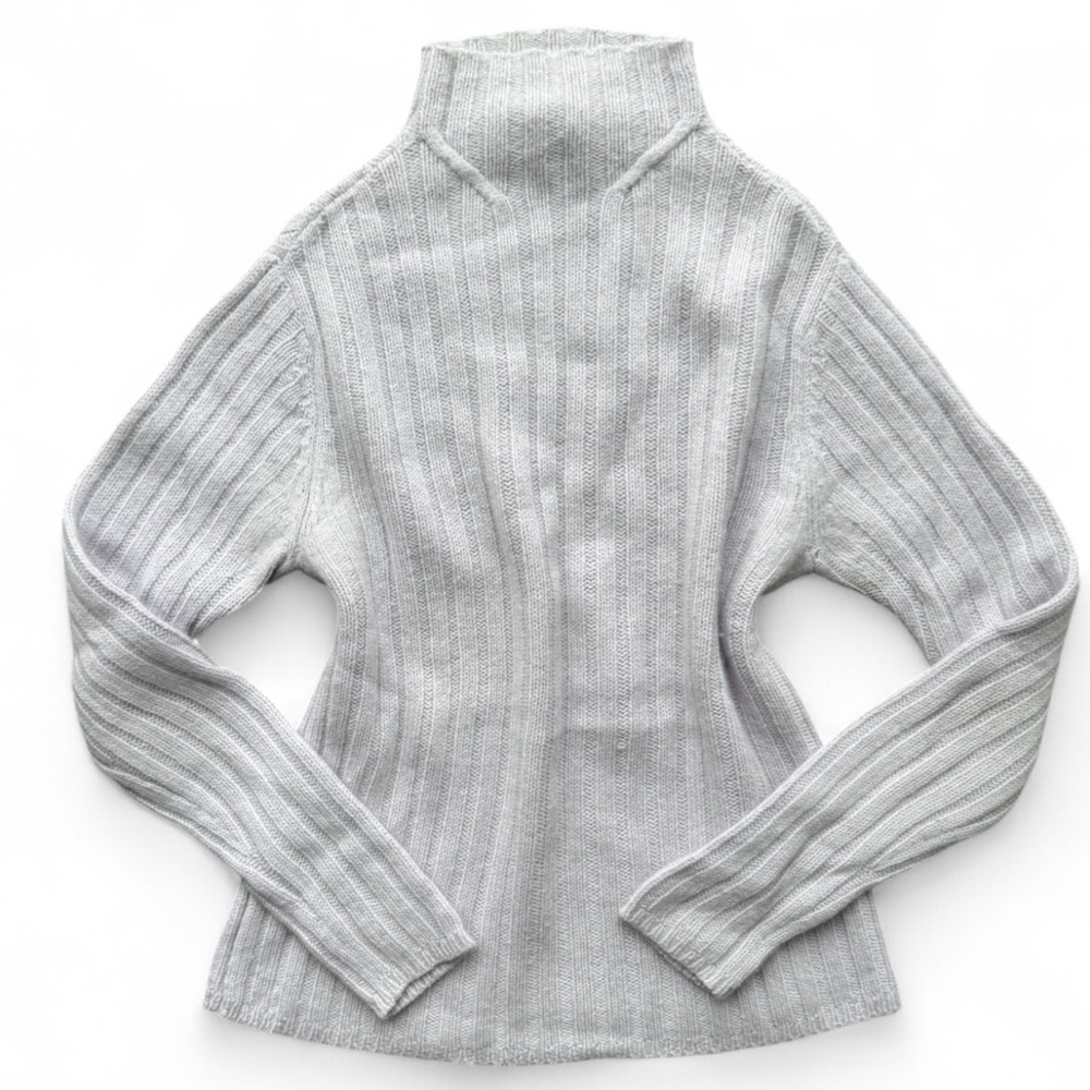 The Limited Wool Angora Rabbit Hair Blend Lavender Mock Turtleneck Sweater M
